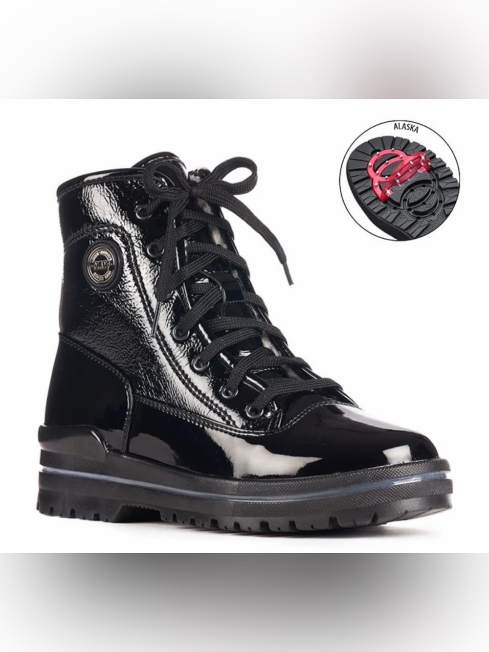 Olang Sound Women's Winter Lace Boots with Foldable Cleats